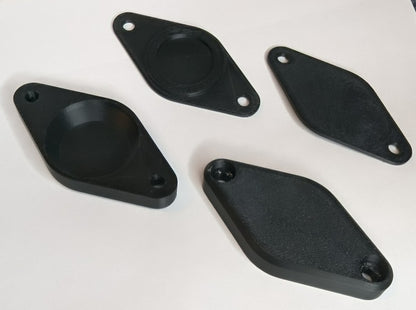 Multiple AirTag holders for laundromat cart security