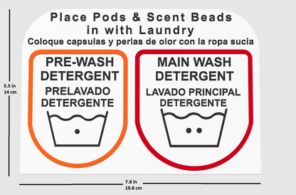 Wascomat Electrolux front soap tray label dimensions